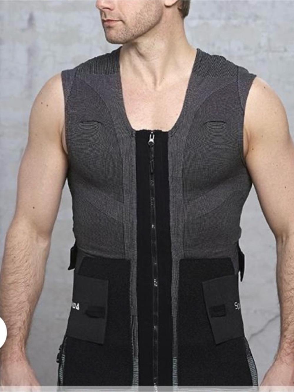 Alignmed Spinal Q Posture Back Support Vest Unisex XL Shirt Black Tank GrayBlack
